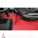 Tapis central en Skeentex - Rouge - compatible pour Man TGX (09/07>12/16) automatic, 1 drawer