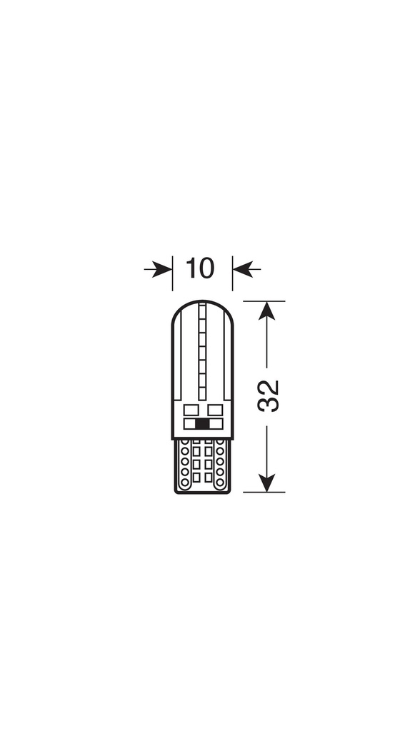 24-30V Mega-LED 24 - 2 SMD x 12 chip - (T10) - W2,1x9,5d - 20 pcs  - Emballage - Blanc