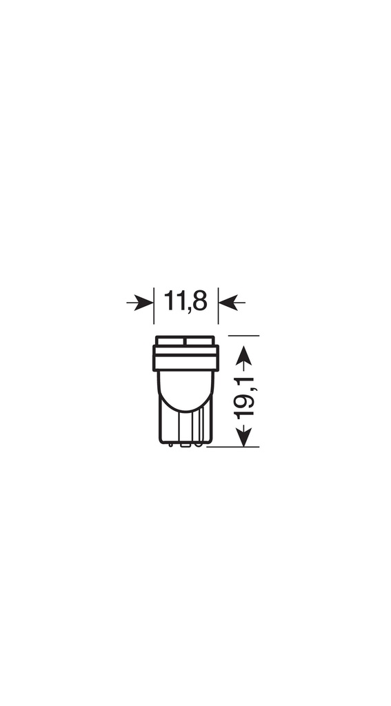 24/28V Hyper-Led 6 - 2 SMD x 3 chips - (T10) - W2,1x9,5d - 20 pcs  - Boîte - Blanc - Double polarité