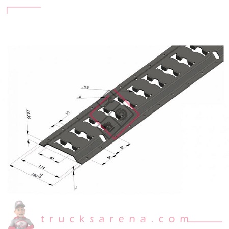 Rail d'arrimage 2030 mm - RESMA