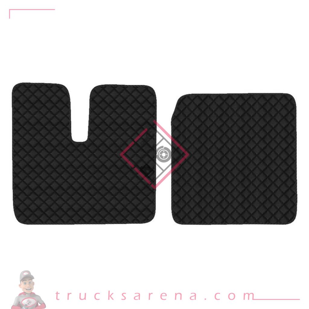 2 tapis en Skeentex - Noir - compatible pour Man TGA (03/99>05/10) wide cab - LAMPA