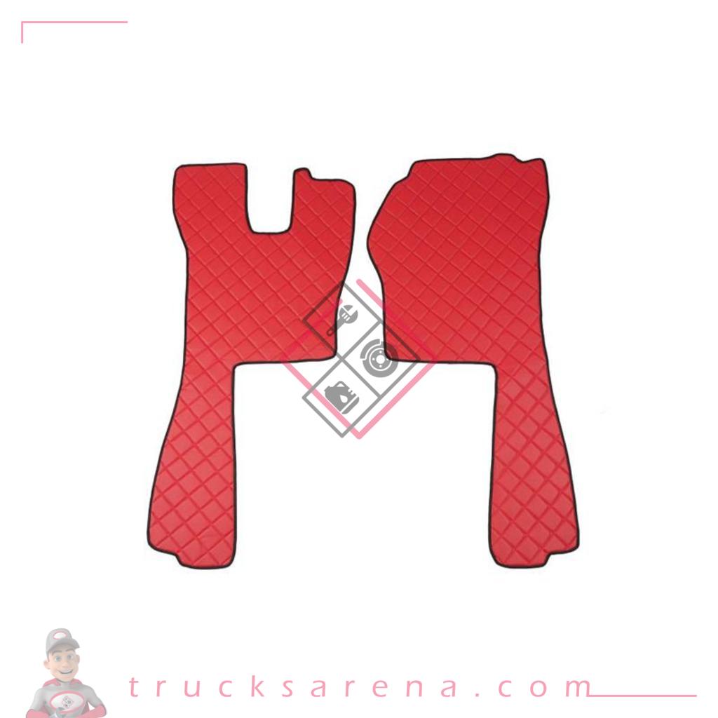 2 tapis en Skeentex - Rouge - compatible pour Scania R Serie 5 (03/04>08/09) automatic, manual - LAMPA