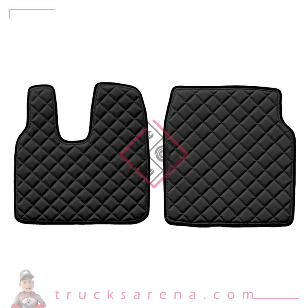 2 tapis en Skeentex - Noir - compatible pour Man TGL (09/12>) L, LX cab - Man TGM (09/12>) L, LX cab - Man TGS (09/14>) L, LX cab - LAMPA