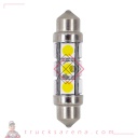 24/30V Hyper-Led 36 - 12 SMD x 3 chips - 11x41 mm - SV8,5-8 - 20 pcs  - Sac - Blanc - Double polarité - LAMPA