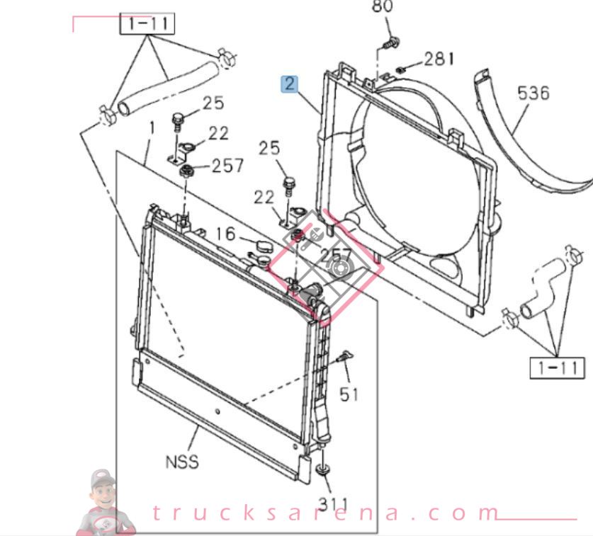 Cadre ventilateur - ISUZU PARTS