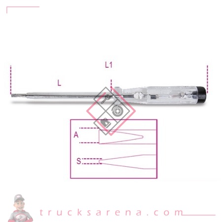 Tournevis détecteur de tension 150/250V 1253 - BETA TOOLS