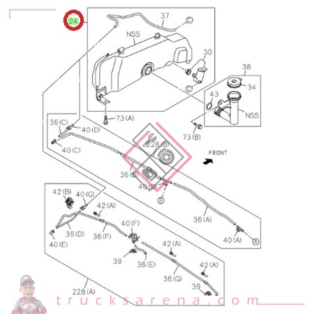 [ISU 8983909623] Réservoir lave-glace - ISUZU PARTS