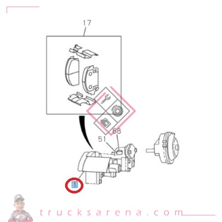 [ISU 5872214600] Étrier de frein avant gauche - ISUZU PARTS