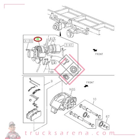 [ISU 5872211380] Étrier de frein arrière droit - ISUZU PARTS