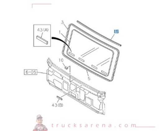 [ISU 8974767890] Joint de pare-brise - ISUZU PARTS