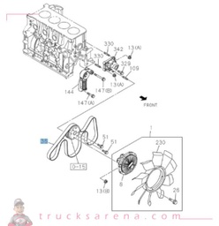 [ISU 8983159450] Courroie ventilateur de refroidissement - ISUZU PARTS