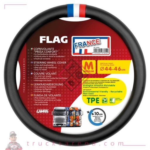 [LAM 8000692978252] Flag Francia, couvre-volant en Skeentex - M - Ø 44/46 cm - LAMPA