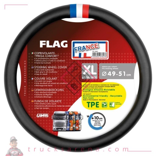 [LAM 8000692978276] Flag Francia, couvre-volant en Skeentex - XL - Ø 49/51 cm - LAMPA