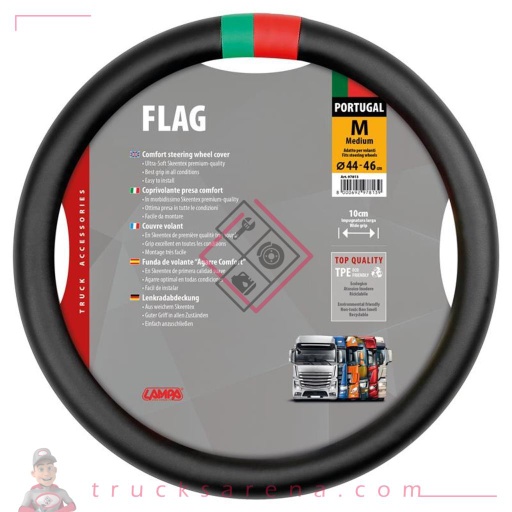 [LAM 8000692978139] Flag Portugal, couvre-volant en Skeentex - M - Ø 44/46 cm - LAMPA