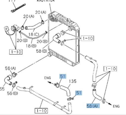 [ISU 1097041060] CLIP; RUBBER HO - ISUZU PARTS