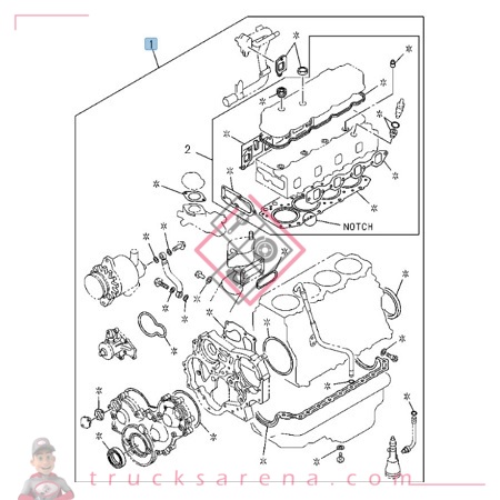 [ISU 5878152023] GASKET SET; ENG - ISUZU PARTS