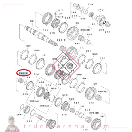 [ISU 8972531021] Roulement aiguilles, arbre principal arrière - ISUZU PARTS