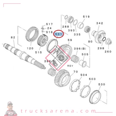 [ISU 8973683430] Anneau synchro marche arrière - ISUZU PARTS