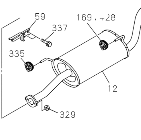 [ISU 8973802671] SILENCER ASM; E - ISUZU PARTS