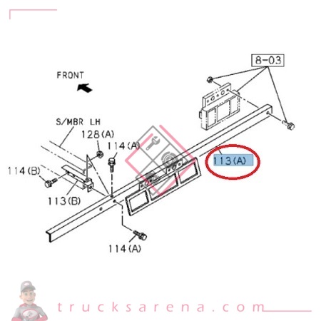 [ISU 8980791461] Support feux - ISUZU PARTS